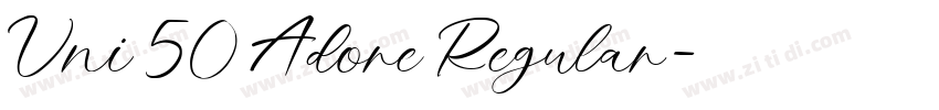 Vni 50 Adore Regular字体转换